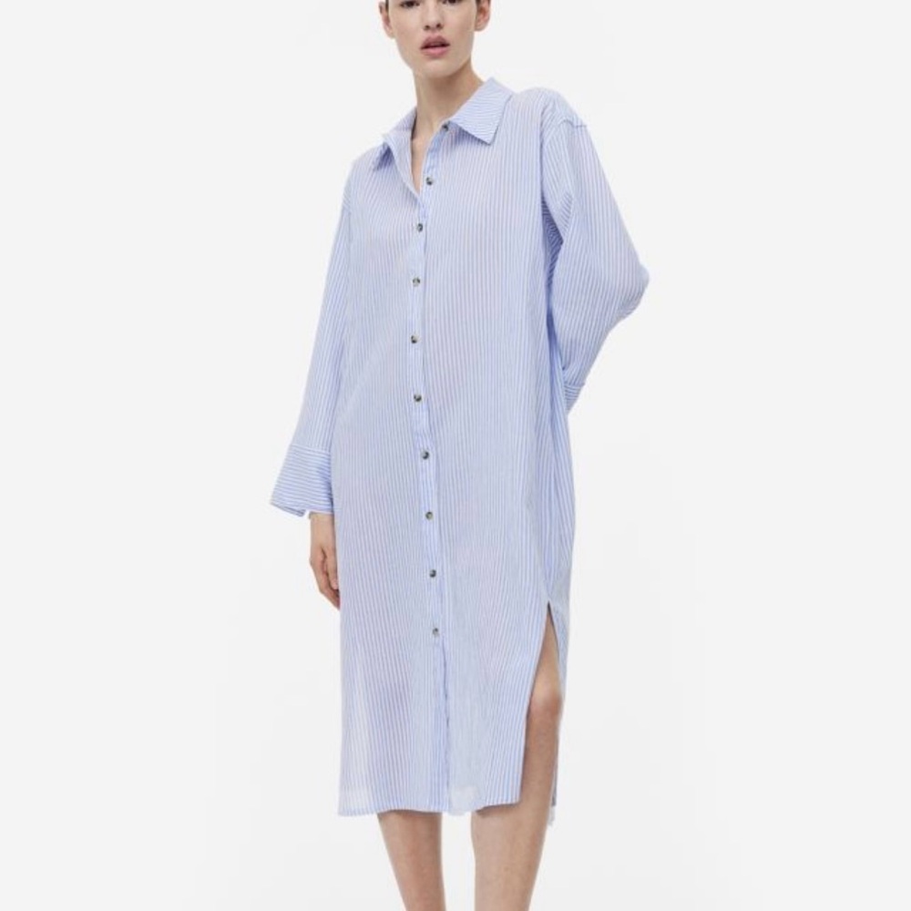 H&M - Crêped Shirt Dress - Size Small